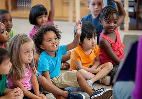 Preschool aged children in story time